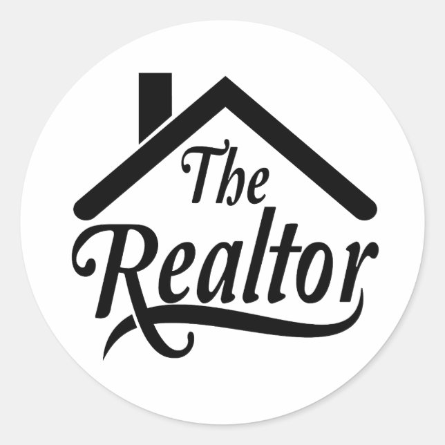 Adesivo Redondo O Realtor Real Rstate Agent Sticker (Frente)