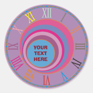 Adesivo Redondo O redemoinho bonito feminino feito sob encomenda