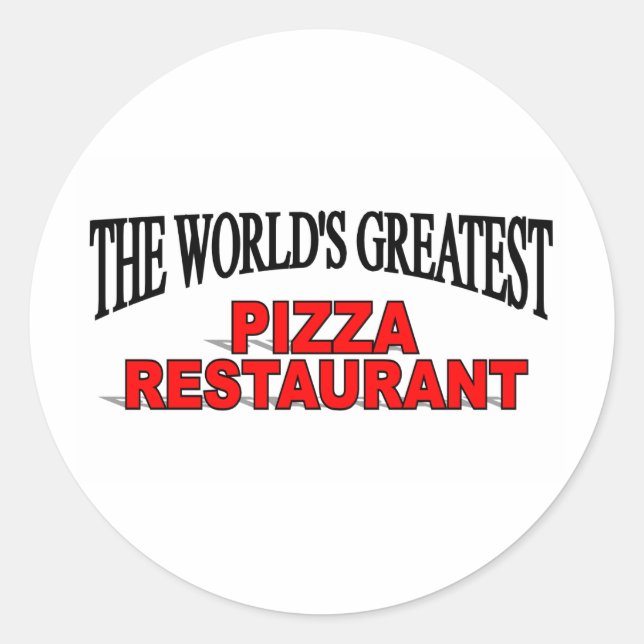 Adesivo Redondo O Restaurante da Maior Pizza do Mundo (Frente)