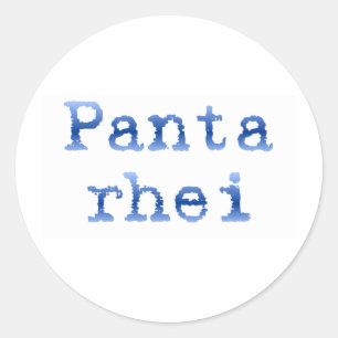 Adesivo Redondo O rhei de Panta "tudo flui "