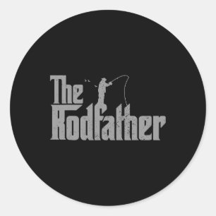 Adesivo Redondo O Roddad Funny Pesca O Pão Rod Peixe Pai