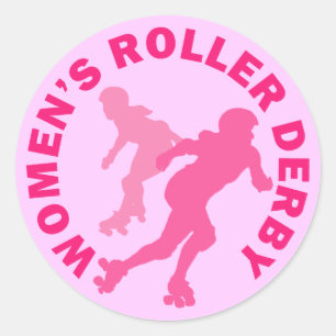 Adesivo Redondo O rolo Derby das mulheres