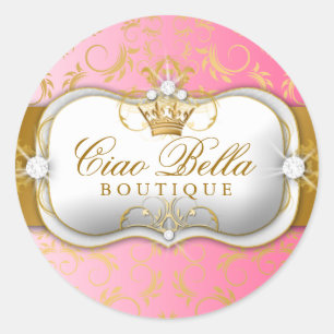 Adesivo Redondo O rosa divino dourado de 311 Ciao Bella