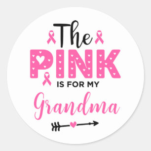 Adesivo Redondo O Rosa É Para Minha Avó Conhecer O Cancer Da Mama