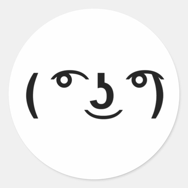 Adesivo Redondo O rosto de Lenny (Frente)