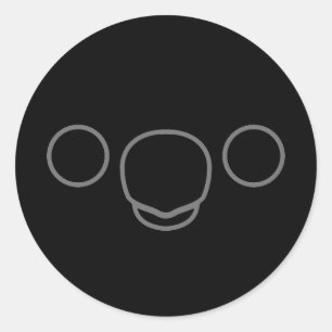 Adesivo Redondo O rosto de uma Lória Negra