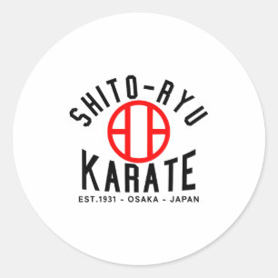 Adesivo Redondo O-ryu Karate Japão Artes Marciais