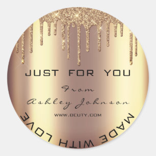 Adesivo Redondo O salão de beleza conhecido goteja chicotes