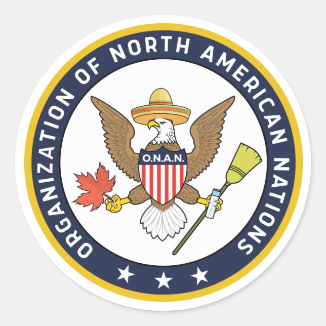 Adesivo Redondo O selo do O.N.A.N. - Jest infinito (Frente)