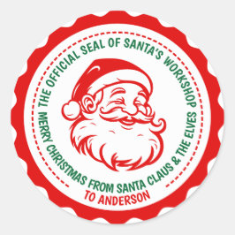 ADESIVO REDONDO O SELO OFICIAL DO PAPAI NOEL DE TRABALHO