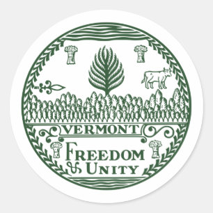 Adesivo Redondo O Selo Vermont