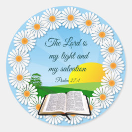 Adesivo Redondo O Senhor é a minha Luz