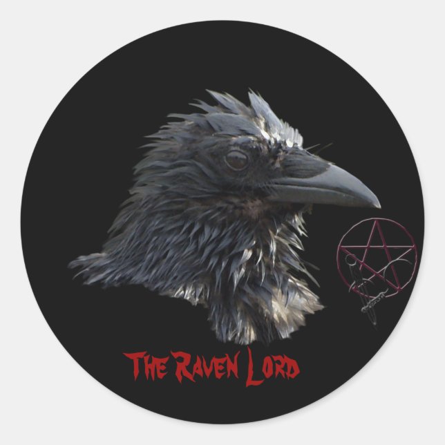 Adesivo Redondo "O Senhor Raven" (Frente)