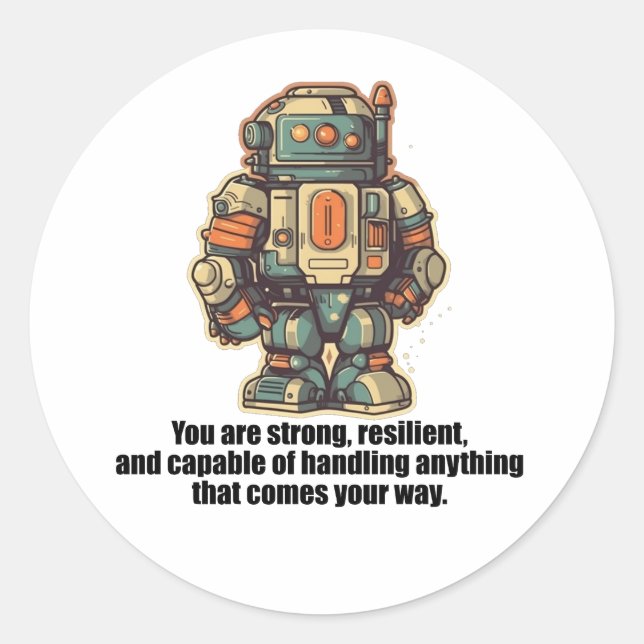 Adesivo Redondo O seu passado não define o seu futuro. (Frente)