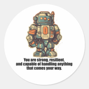 Adesivo Redondo O seu passado não define o seu futuro.