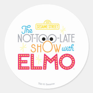 Adesivo Redondo O Show Não-Tarde Demais com Elmo