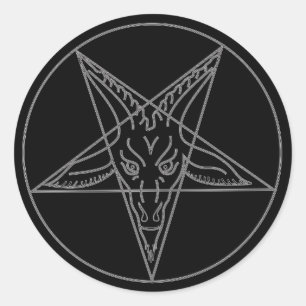 Adesivo Redondo O Sigilo do Baphomet