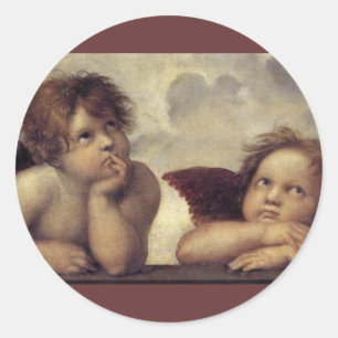 Adesivo Redondo O Sistine Madonna (detalhe)