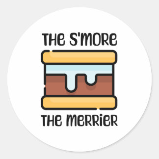 Adesivo Redondo O S'more o Merrier! Acampamento Engraçado
