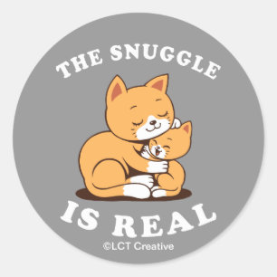 Adesivo Redondo O Snuggle é real