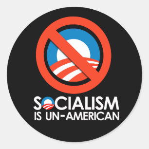Adesivo Redondo O socialismo é não americano