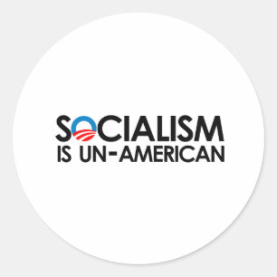 Adesivo Redondo O socialismo é não americano