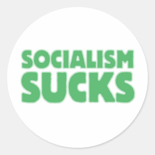 Adesivo Redondo O socialismo suga