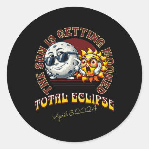 Adesivo Redondo O Sol Está Chegando À Lua Da Chase Solar 2024