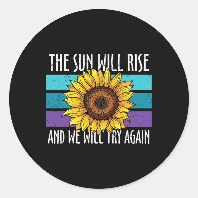 Adesivo Redondo O Sol Irá Aumentar A Prevenção Do Suicídio De Gira (Frente)
