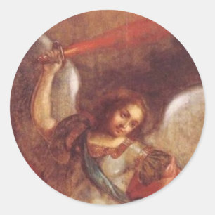 Adesivo Redondo O St. Mikhail do arcanjo por Vladimir Borovikovsky