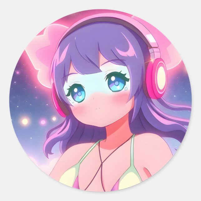 Adesivo Redondo O Stellargroove Ayumi Round Sticker #01 (Frente)