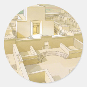 Adesivo Redondo O Templo de Jerusalém