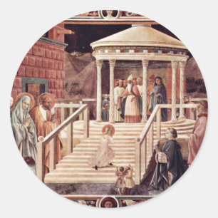 Adesivo Redondo O templo, Mary por Uccello Paolo (a melhor