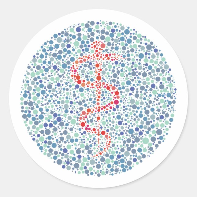 Adesivo Redondo O teste de Asclepius Ishihara (Frente)