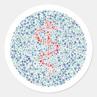 Adesivo Redondo O teste de Asclepius Ishihara