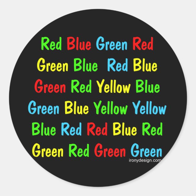 Adesivo Redondo O teste de furo (Frente)