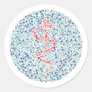 Adesivo Redondo O teste do ciclo de Asclepius Ishihara