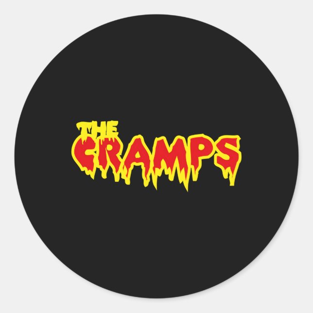 Adesivo Redondo O Texto Do Cramps (Frente)
