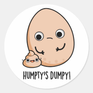 Adesivo Redondo O trocadilho de ovos engraçadinho da Humpty