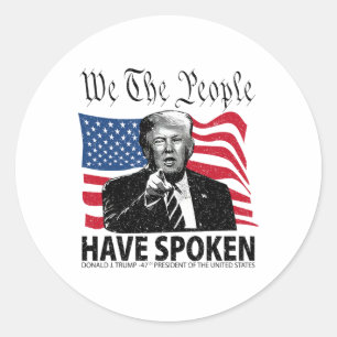 Adesivo Redondo O Trump Que As Pessoas Falaram