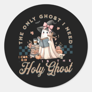 Adesivo Redondo O Único Fantasma Que Preciso É O Santo Hallowe Fan