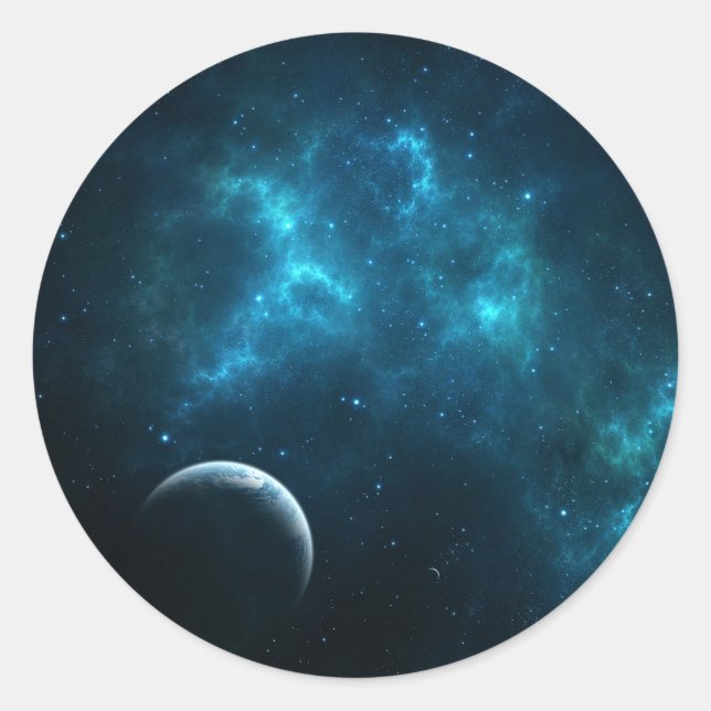 Adesivo Redondo O universo (Frente)