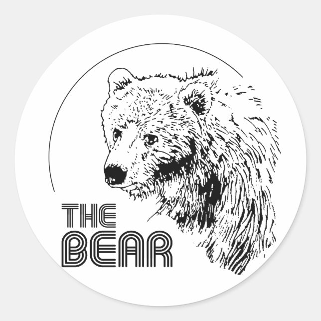 ADESIVO REDONDO O URSO VINTAGE (Frente)