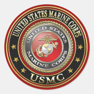 Adesivo Redondo O USMC simboliza [edição especial] [3D]