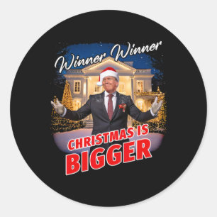 Adesivo Redondo O vencedor do Natal é maior - Presidente Trum