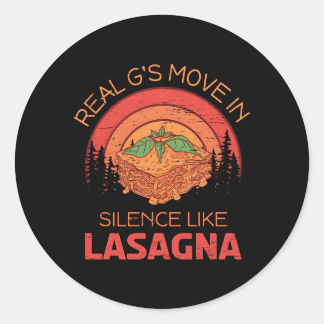 Adesivo Redondo O Verdadeiro Movimento Em Silêncio Como Lasagna Po (Frente)