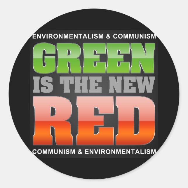 Adesivo Redondo O Verde É O Novo Vermelho (Frente)