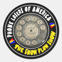 Adesivo Redondo O Vinheta do Snow Plow Show