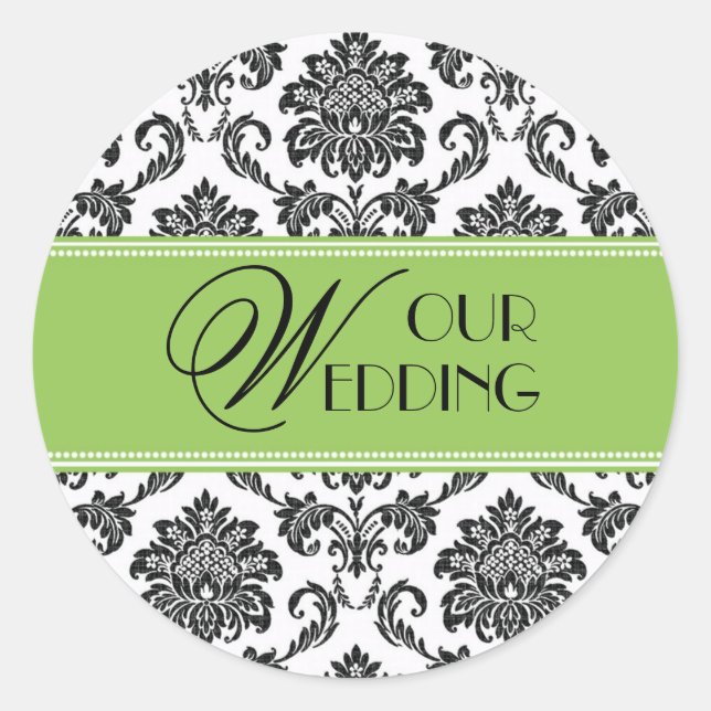 Adesivo Redondo O Vinheta Verde da Apple Casada (Frente)