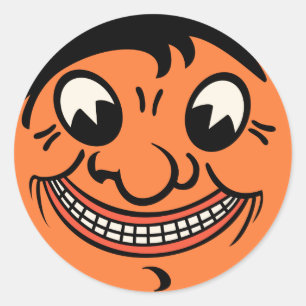 Adesivo Redondo o vintage o Dia das Bruxas Jack O'Lantern do 1920